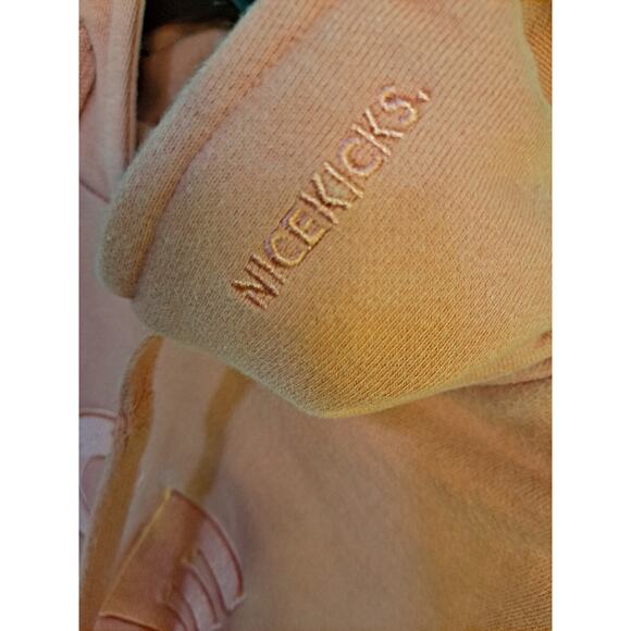 Nice Kicks Pink Salmon Hoodie Sweatshirt with Nice on the Front‎ Size Small - Picture 4 of 9